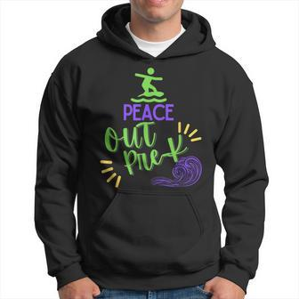 Funny Summer Surfing Peace Out Prek Graduation Cute Hoodie | Mazezy