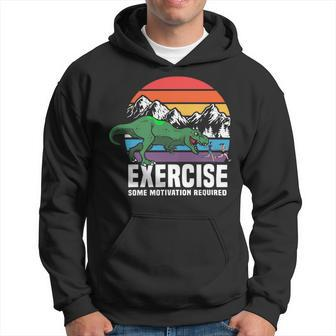 Funny T Rex Gym Exercise Workout Fitness Motivational Runner 2 Hoodie - Monsterry UK