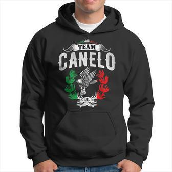 Funny Team Canelos Mexico Alvarez Flag Aguila Tricolor Box Aguila Funny Gifts Hoodie | Mazezy
