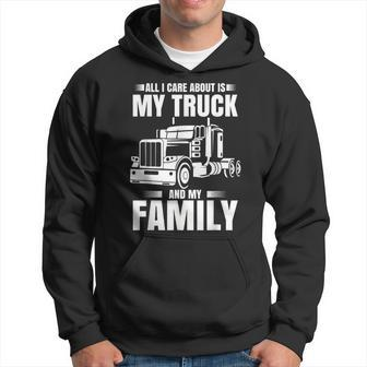 Funny Trucker Gifts Men Truck Driver Husband Semi Trailer Hoodie - Seseable