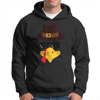 Turkey Face Matching Family Thanksgiving Pilgrim Party Hoodie - Seseable