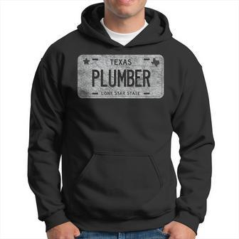 Funny Tx State Vanity License Plate Plumber Plumber Funny Gifts Hoodie | Mazezy