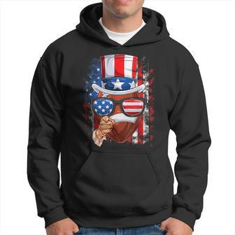 Funny Uncle Sam Football Ball Usa Indepedence Day Men Boys Hoodie | Mazezy