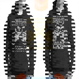 Never Underestimate An Old Man With A Chainsaw Man Hoodie | Mazezy