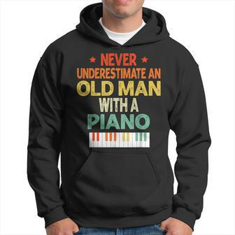 Never Underestimate An Old Man With A Piano Lovers Hoodie | Mazezy