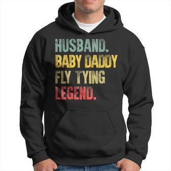 Vintage Husband Baby Daddy Fly Tying Legend Hoodie | Mazezy