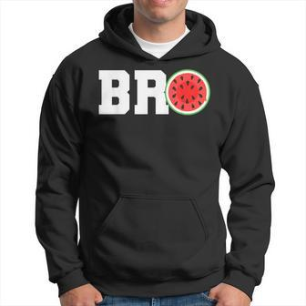 Funny Watermelon Bro Cute Summer Vacation Brother Sibling Hoodie | Mazezy AU
