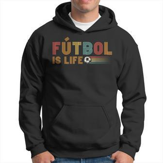 Futbol Is Life Football Lover Soccer Funny Vintage Hoodie | Mazezy