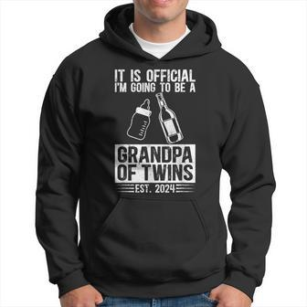Be Future Grandpa Of Twins Promoted To Grandpa Of Twins 2024 Hoodie | Mazezy