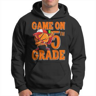 Game On 5Th Grade Basketball Dabbing Retro Player Backpack Hoodie - Monsterry UK
