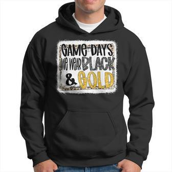 On Gameday Football We Wear Black And Gold School Spirit Hoodie - Seseable
