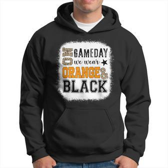 On Gameday Football We Wear Orange And Black Leopard Print Hoodie | Mazezy
