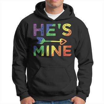 Gay Couple Matching Hes Mine Lgbt Pride Hoodie | Mazezy