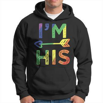 Gay Couple Matching Im His Lgbt Pride Hoodie | Mazezy