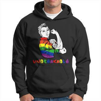 Gay Pride Flag Human Rights Unbreakable Lgbtq Cool Lgbt Gift Hoodie | Mazezy