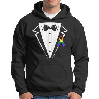 Gay Tuxedo Funny Costume Lgbtq Gay Lesbian Pride Support Hoodie | Mazezy