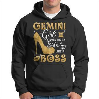 Gemini Girl Stepping Into My Birthday Like A Boss Heel Hoodie | Mazezy UK