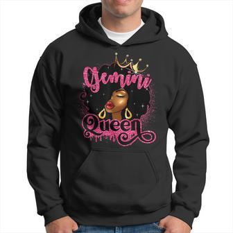 Gemini Queen Birthday Afro Girls Black Zodiac Birthday Hoodie | Mazezy UK