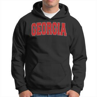 Georgia Usa State Ga Varsity Style Vintage Sports Hoodie | Mazezy
