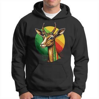 Gerenuk Forest Zookeeper Safari Animal African Flag Hoodie | Mazezy