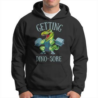 Getting Dinosore Funny Weight Lifting Workout Gym Hoodie - Monsterry UK