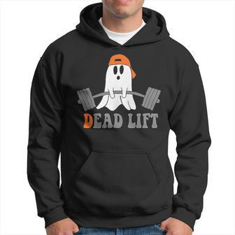 Ghost Dead Lift Halloween Ghost Gym Graphic Pocket Hoodie - Monsterry UK