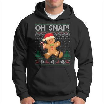 Gingerbread Man Cookie Ugly Sweater Oh Snap Christmas Hoodie - Monsterry CA