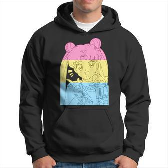 Girl Anime Pansexual Pride Pansexual Flag Lgbt Month Hoodie | Mazezy