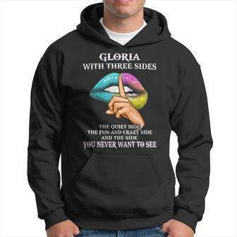 Gloria Name Gift Gloria With Three Sides Hoodie - Seseable