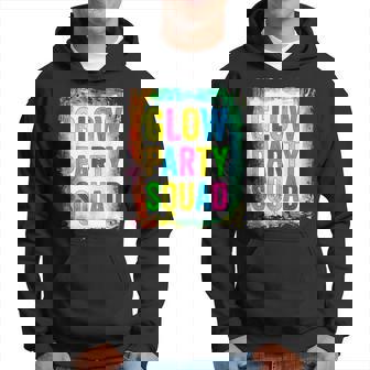 Glow Party Squad Paint Splatter Effect Glow Party Retro Hoodie | Mazezy