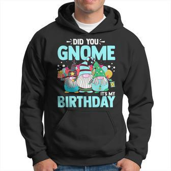 Did You Gnome It's My Birthday Gnomies Party Gnome Lover Hoodie - Seseable