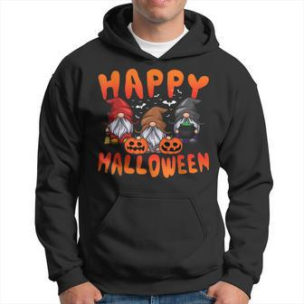 Gnomes Halloween Greeting Holiday Pumpkin Creepy Halloween Hoodie - Seseable