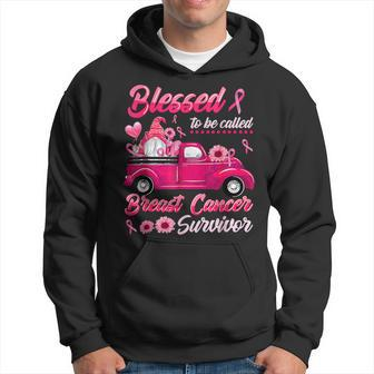 Gnomes Truck Blessed To Be Called Breast Cancer Survivor Hoodie - Seseable