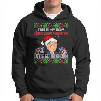 Lets Go Brandon Ugly Christmas Sweater Hoodie - Monsterry CA
