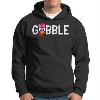 Gobble Gobble Turkey Face Thanksgiving Family Matching Hoodie - Seseable