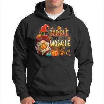 Gobble Till You Wobble Thanksgiving Gnome Pumpkin Hoodie - Seseable