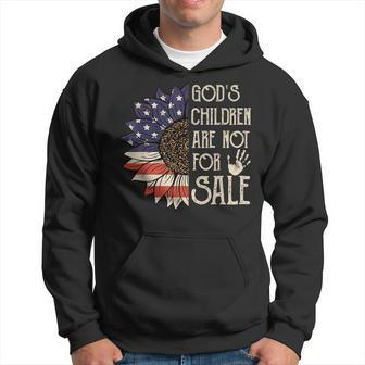 Gods Children Are Not For Sale Funny Sunflower Quote Saying Hoodie | Mazezy