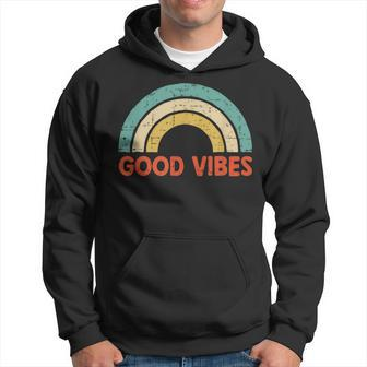 Good Vibes Only Funny Positive Inspirational Retro Hoodie | Mazezy UK