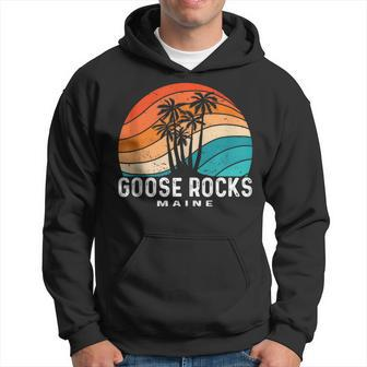 Goose Rocks Beach Maine Palm Tree Beach Souvenir Hoodie | Mazezy