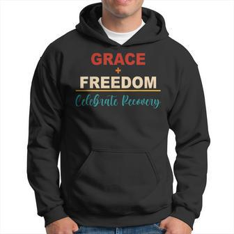 GraceFreedom Celebrate Recovery Peace Love Apparel Hoodie - Seseable