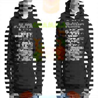 Gramma Of The Wild Two Zoo Birthday Safari Jungle Animal Hoodie | Mazezy