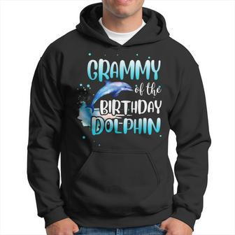 Grammy Of The Birthday Dolphin Family Matching Party Squad Hoodie | Mazezy