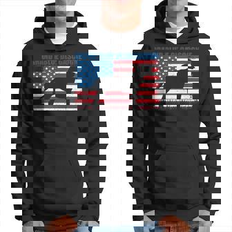 Grand Bleu De Gascogne Shadow In American Flag Patriotic Hoodie | Mazezy