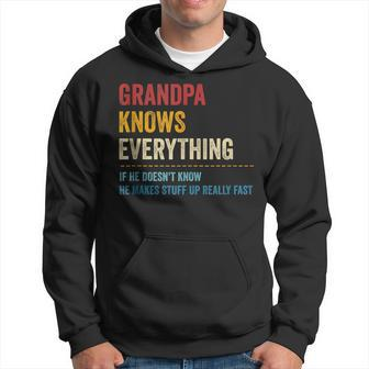 Grandpa Know Everything - Grandpa Dad Fathers Day Hoodie - Seseable