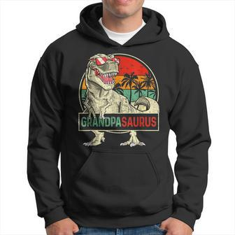 Grandpa Saurus Funny T Rex Dinosaur Fathers Day Vintage Gift Hoodie | Mazezy