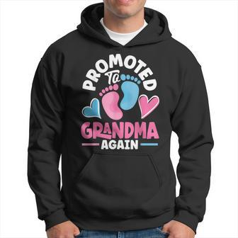 Grandparents Day Grandma Grandpa Promoted To Grandma Again Hoodie - Seseable