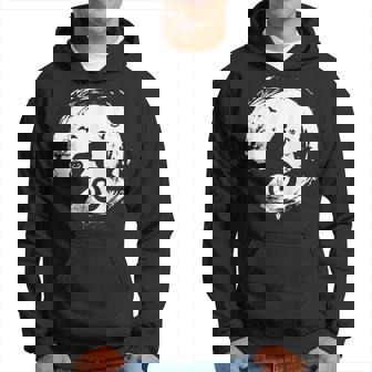 Great Pyrenees Halloween Costume Moon Silhouette Horror Halloween Costume Hoodie | Mazezy