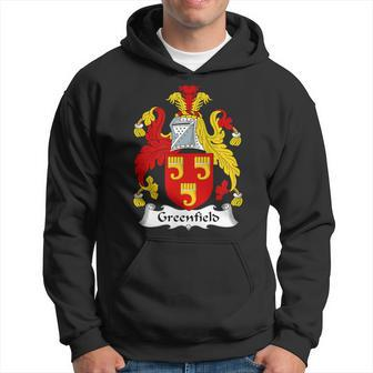 Greenfield Coat Of Arms Family Crest Hoodie | Mazezy CA