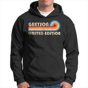 Greyson Name Personalized Funny Retro Vintage Birthday Hoodie - Thegiftio UK
