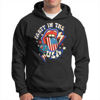 Groovy Disco Funny Party In The Us July 4Th Usa Patriotic Hoodie - Monsterry CA